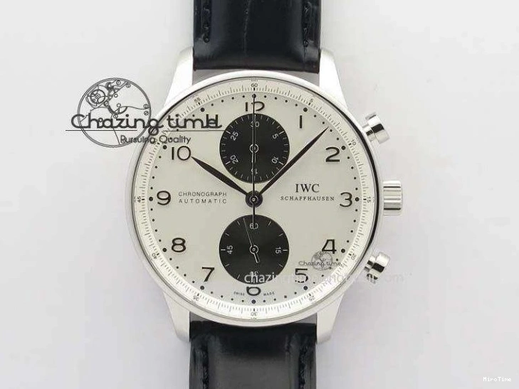 MIROTIME 0414 Portuguese IW371415 ZF 1:1 Best Edition RG Black dial On Brown Leather Strap A Modern 7286